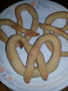 Soft pretzels were the treat at Lovina's house this week, made by daughter Elizabeth.
