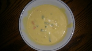 This week's recipe for vegetable cheese soup makes a colorful and easy dish for late winter evenings.