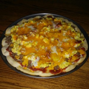The Eicher family made this delicious breakfast pizza this week.