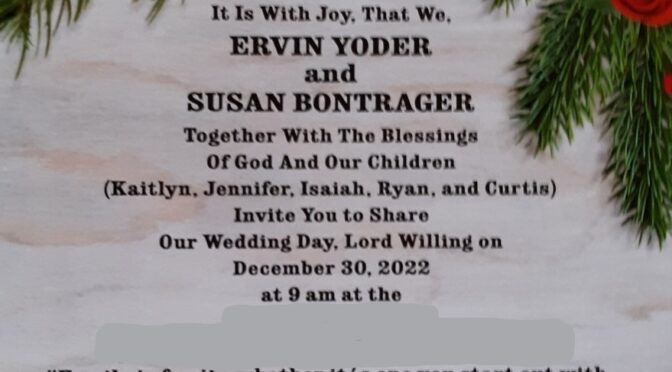 Susan and Ervin Set a Wedding Date